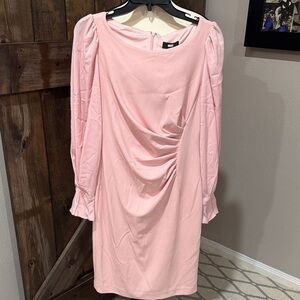 DKNY Soft Pink Long Sleeve Dress